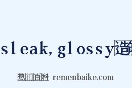 sleak,glossy造句是什么意思的图片